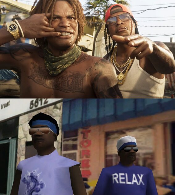 Геймер переснял промо-скриншоты GTA 6 в GTA Vice City: вот как это выглядит