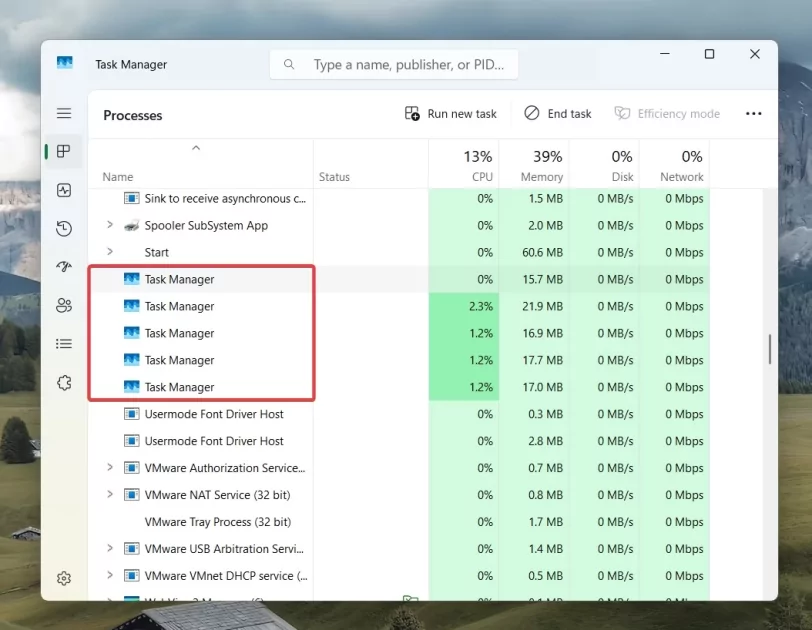 В «Диспетчере задач» Windows 11 обнаружен странный, но некритичный баг