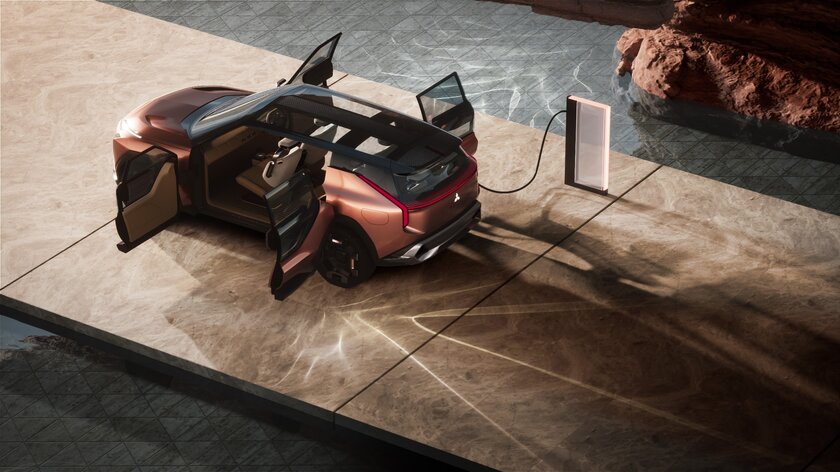 Mitsubishi показала внедорожник будущего — концепт Elevance с прицепом для кемпинга