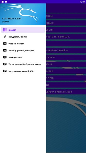 Команды kali linux