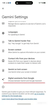 Google готовится убрать возможность выбора между Assistant и Gemini