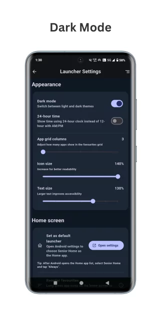 Разработчик выпустил Android-лаунчер для пожилых людей и ценителей минимализма