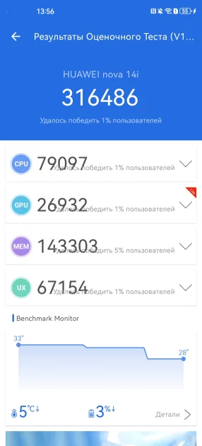Обзор HUAWEI nova 14i: ёмкая батарея, приятный корпус и достойная камера — Производительность и тесты. 1