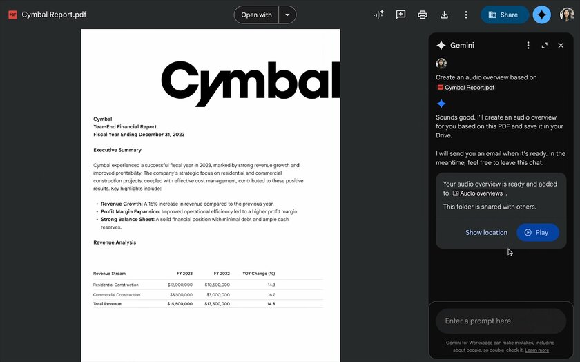 «Google Диск» научился создавать подкасты на основе PDF-файлов в облаке