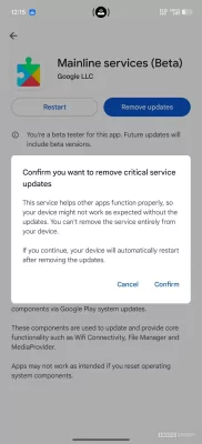 Теперь можно удалить обновления сервисов Google Play прямо на Android-устройстве