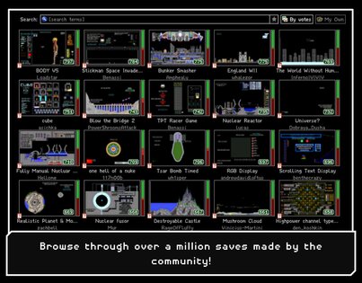 The Powder Toy 1.21. Скриншот 7