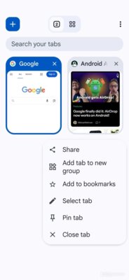 Chrome на Android научился закреплять вкладки, чтобы не терять важные сайты