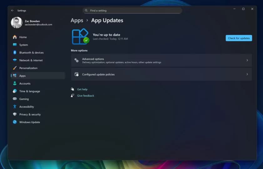 Microsoft работает над новым способом обновления приложений в Windows 11