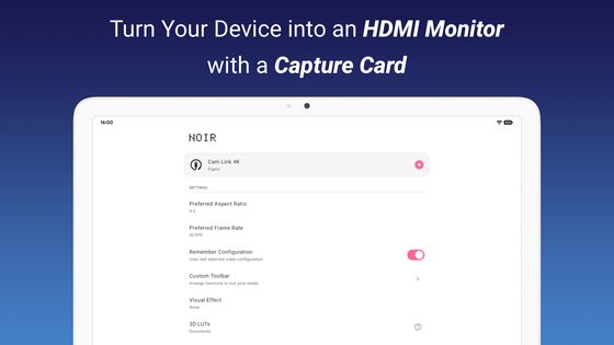 Noir: USB Camera HDMI Monitor 10.0. Скриншот 5