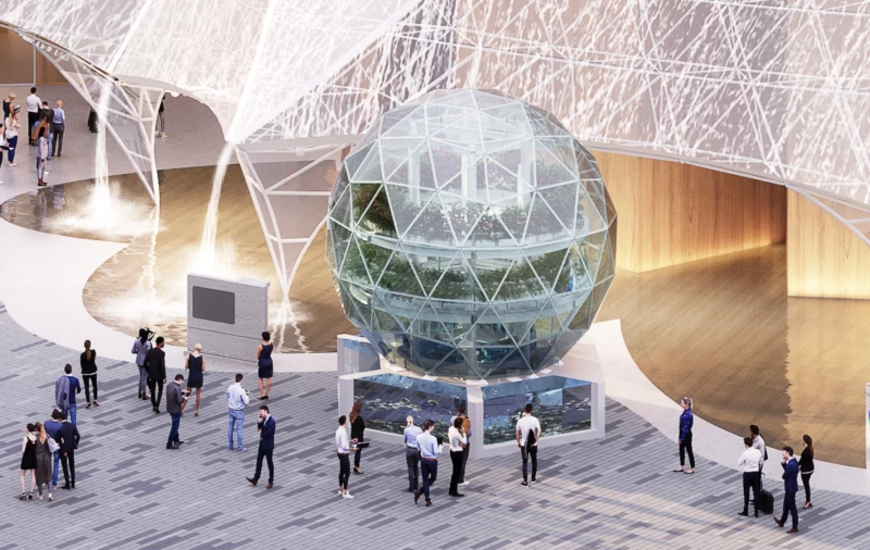 В Японии представили необычный купол для выращивания продуктов питания с помощью рыб