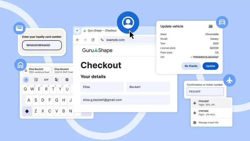 Браузер Chrome научился брать данные из аккаунта Google для заполнения форм на сайтах