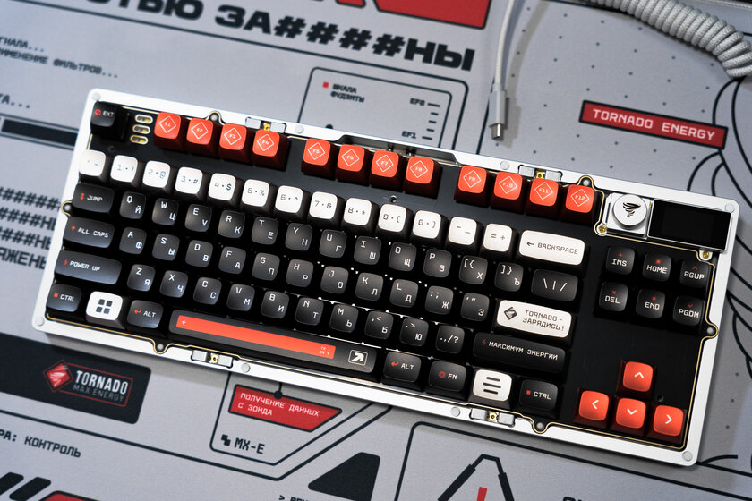 Геймерская клавиатура из алюминия, которую нельзя купить: обзор TORNADO MAX ENERGY x Дарк Проджект — Кейкапы. 6