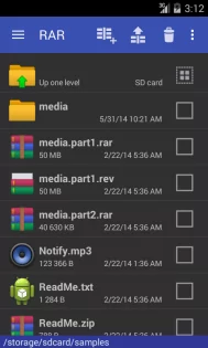 RAR for Android 7.20.129. Скриншот 1