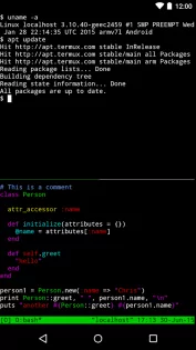 Termux 0.118.3 (F-Droid). Скриншот 1