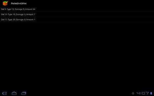 PocketInvEditor 1.18. Скриншот 7