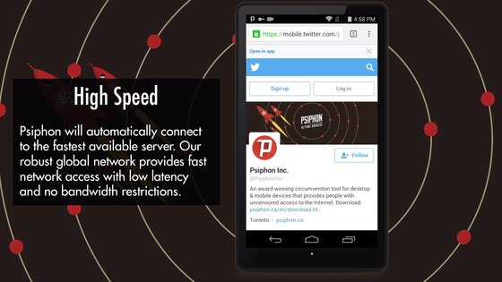 Psiphon 444.0. Скриншот 4