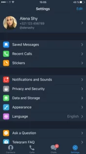 Telegram X iOS 5.0.3.329_alpha. Скриншот 3