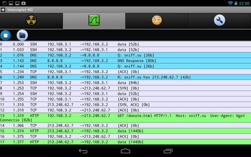 Intercepter-NG 2.8. Скриншот 3