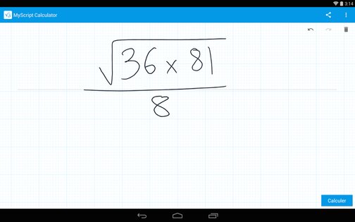MyScript Calculator 1.2.3. Скриншот 5