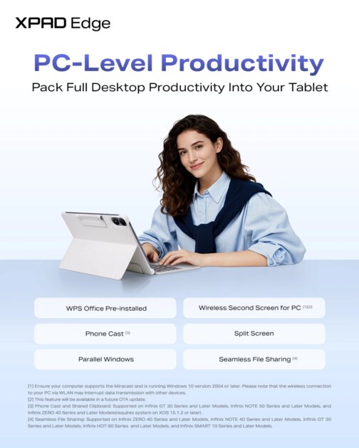Планшету Infinix XPad Edge быть: раскрыты дизайн и характеристики