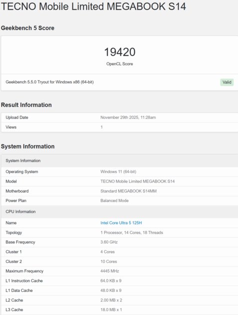Очень лёгкий ноутбук, на котором действительно можно работать: обзор TECNO MEGABOOK S14 — Производительность и тесты. 7