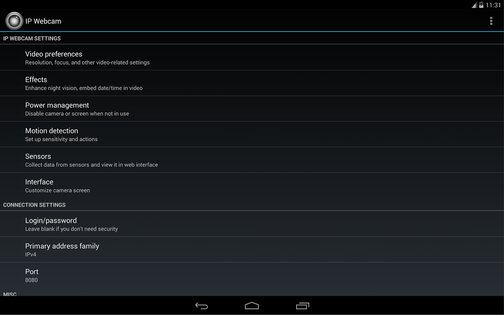 IP Webcam 1.18.3r.911. Скриншот 4