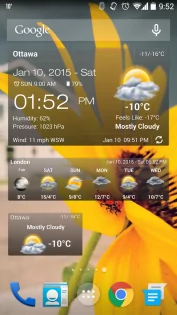 Weather & Clock Widget 6.5.4.7. Скриншот 1
