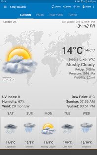 Weather & Clock Widget 6.5.4.7. Скриншот 10