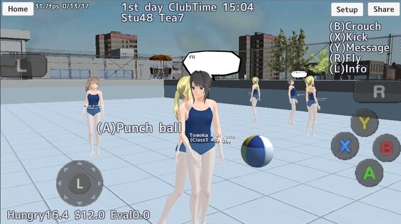 School Girls Simulator 1.0.327. Скриншот 15