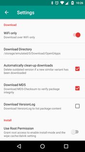 Open GApps 1.1.2. Скриншот 3
