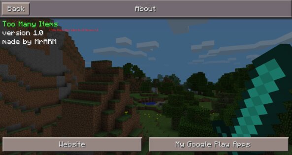 Too Many Items 19 for Minecraft PE. Скриншот 3