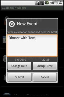 GCalendar Widget 1.03. Скриншот 2