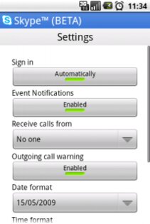 Skype Lite 1.0.0.5. Скриншот 2