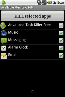 Advanced Task Killer Free 2.2.1B216. Скриншот 1