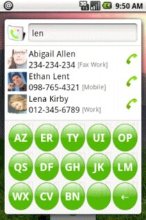 Contact Widget ABC Dialer Lite 1.0. Скриншот 2