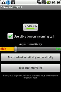 Shake2MuteCall 2.2.0. Скриншот 1