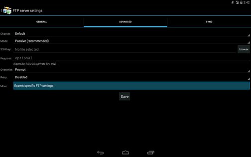 AndFTP 6.8. Скриншот 11