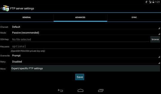 AndFTP 6.8. Скриншот 16