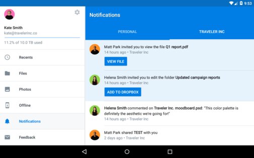 Dropbox 454.2.2. Скриншот 21