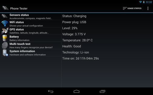 Phone Tester 2.0.17. Скриншот 12