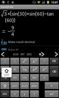 handyCalc 0.65. Скриншот 5
