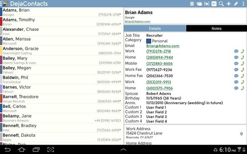 DejaOffice 4.4.61. Скриншот 7