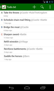Todo.txt 0.4. Скриншот 1
