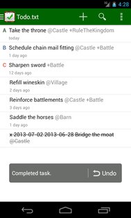 Todo.txt 0.4. Скриншот 2