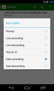 Todo.txt 0.4. Скриншот 5