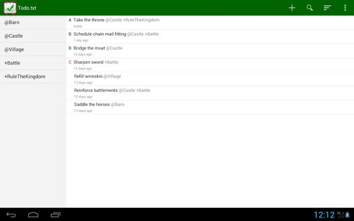 Todo.txt 0.4. Скриншот 9