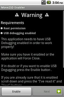 Move2SD Enabler 0.97 beta. Скриншот 2