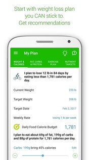 MyNetDiary – счётчик калорий 9.6.3. Скриншот 2