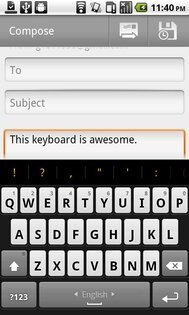 Keyboard from Android 2.3 + 1.0.15.2. Скриншот 1