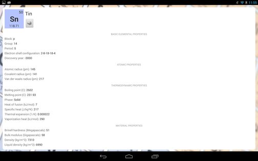 Таблица Менделеева 2.3.0. Скриншот 9